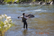 Fly fishing on the upper Arkansas River, photo courtesy of Carla Quezada